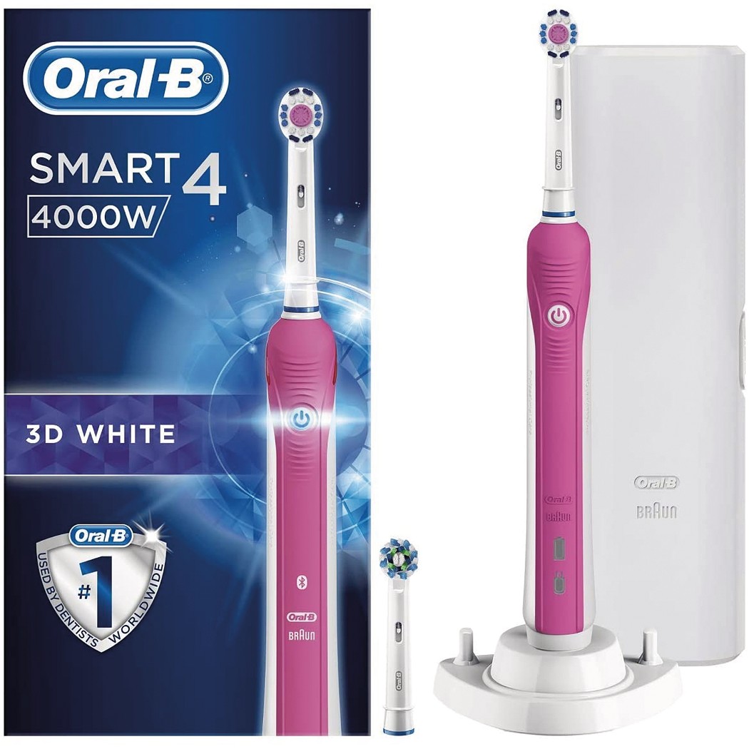 Smart 4 4000 3D White Pink + Travel Case