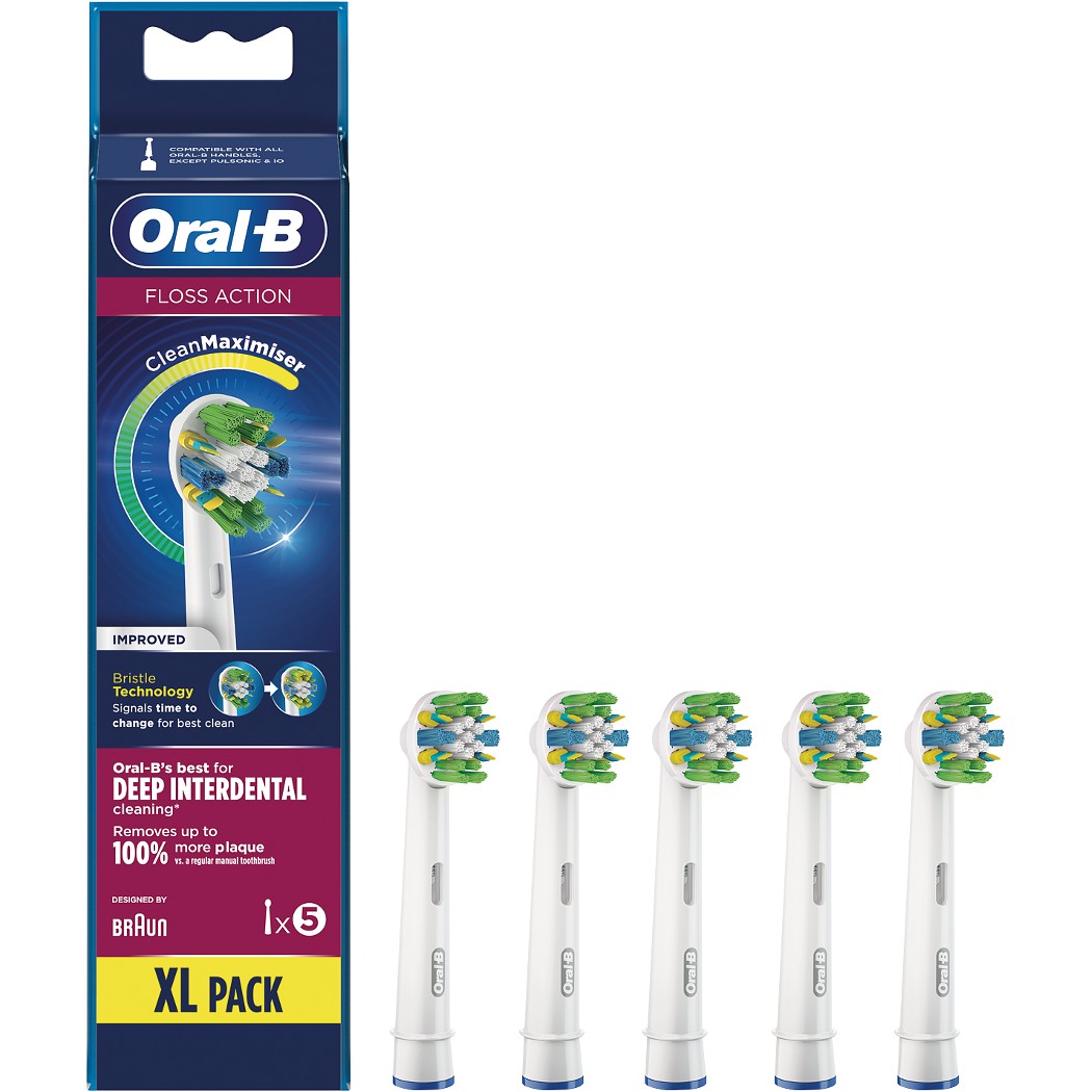 Oral-B FlossAction Toothbrush Refill Heads 5 pack