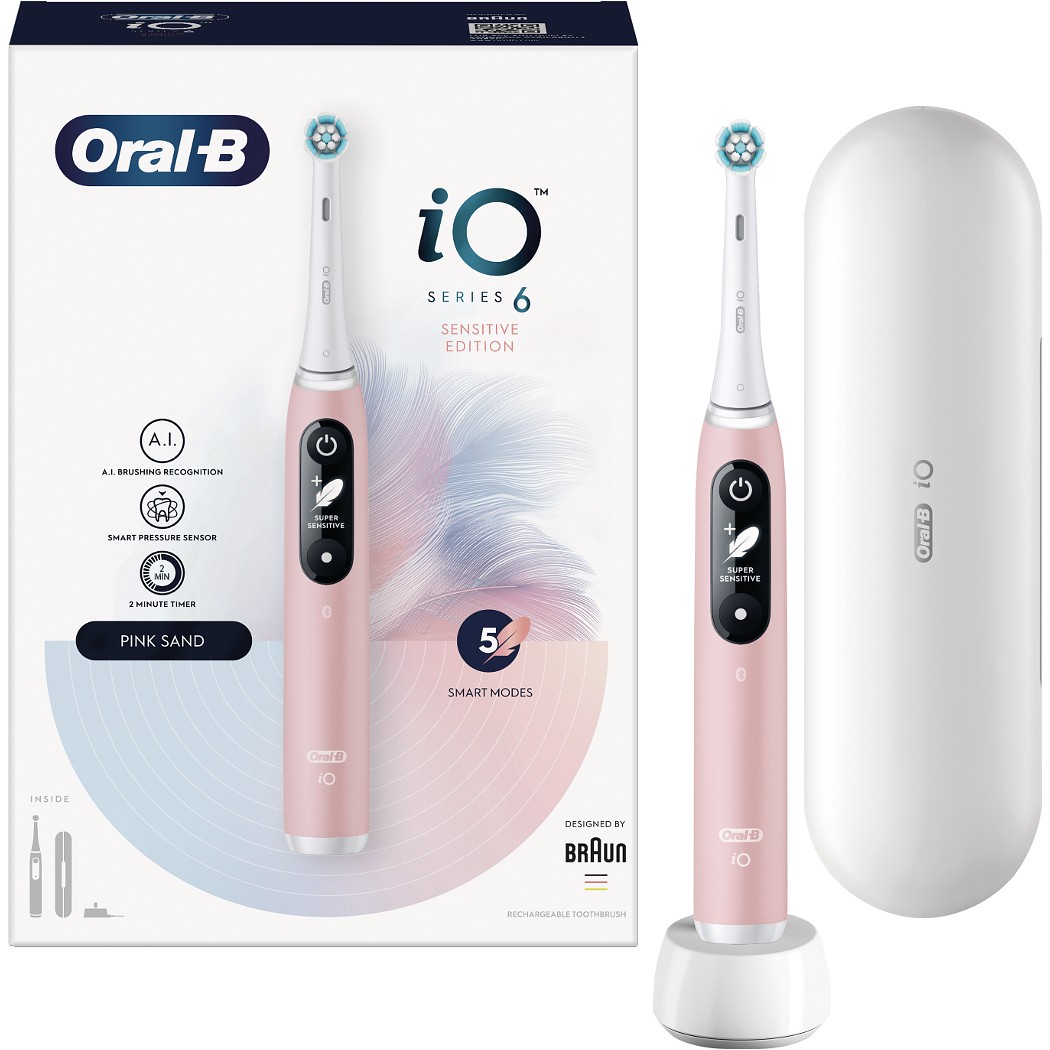 Oral-B iO6 Pink Sand Ultimate Clean Toothbrush